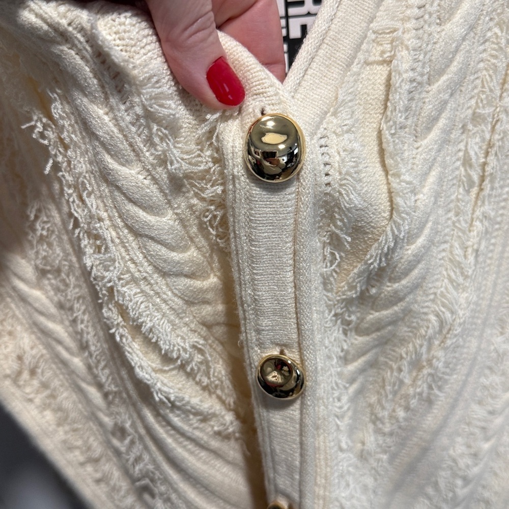 Women's Cream Cable Knit Cardigan Target Future Collective NEW - Picture 7 of 10